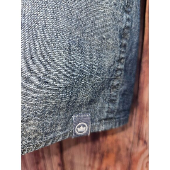 Peter Millar Mens Medium Chambray Button-Up Shirt - Picture 6 of 8